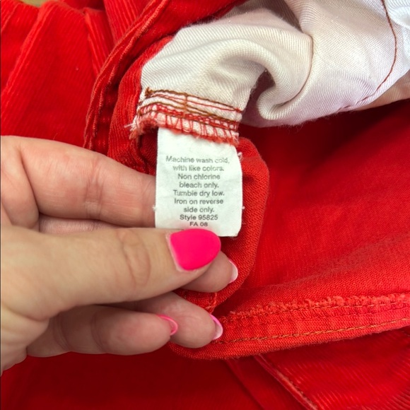 J. Crew Red Corduroy Boot Cut Jeans - Picture 10 of 11